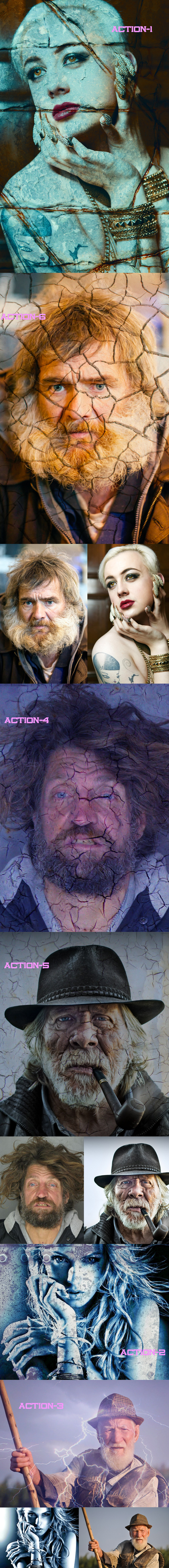 Textures Action - Actions Photoshop