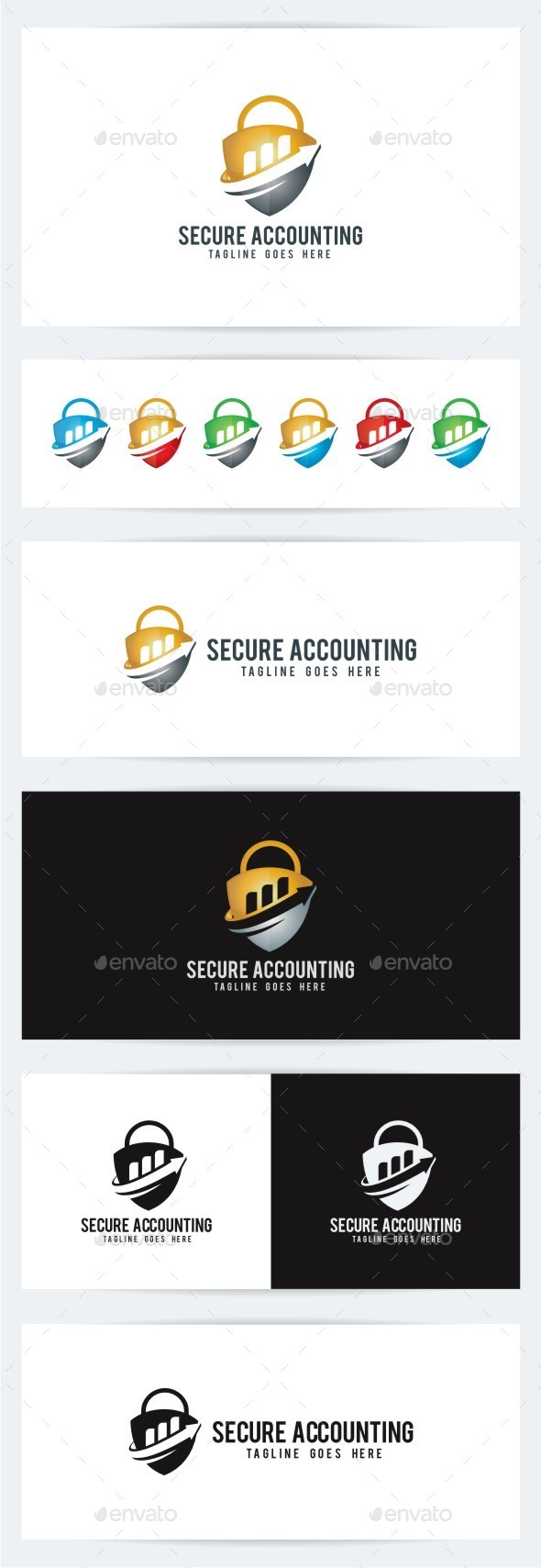 Secure Accounting - Symbols Logo Templates