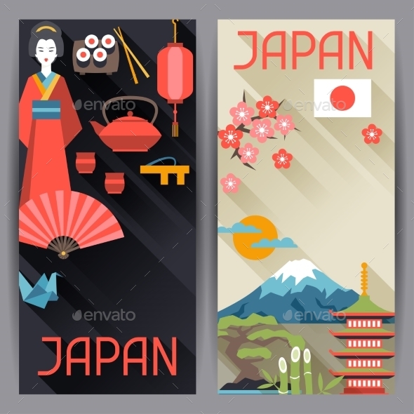 Japan Banners Design - Travel Conceptual