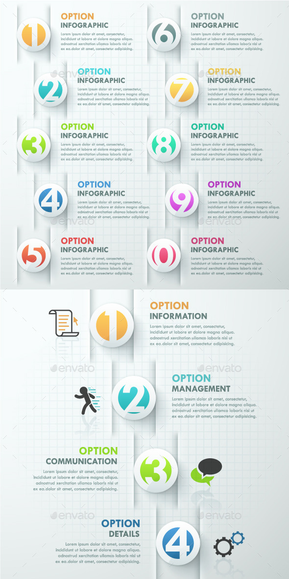 Modern Infographic Options Template (2 Items) - Infographics