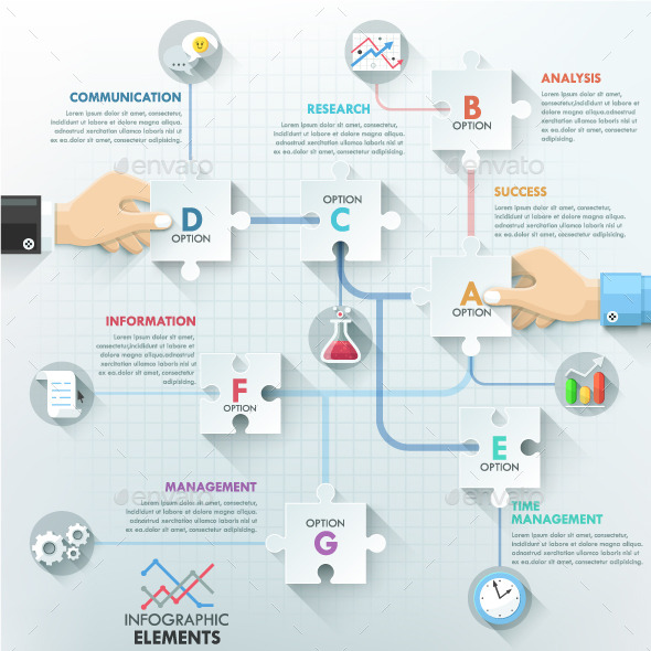 Business Hands Teamwork Infographics - Infographics