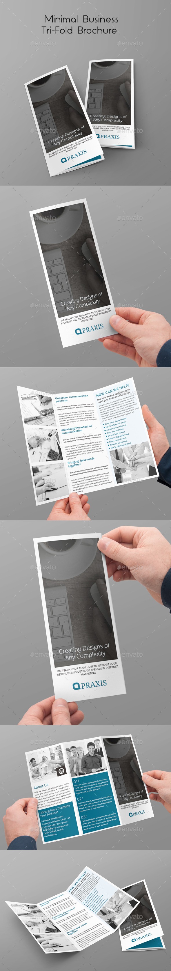 Minimal Business Tri-Fold Brochure - Corporate Brochures