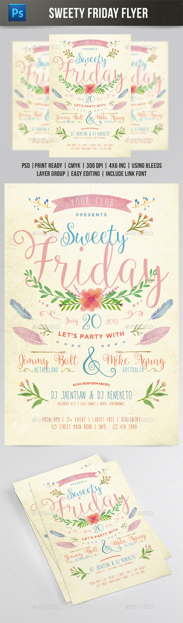 Sweety Friday Flyer - Events Flyers