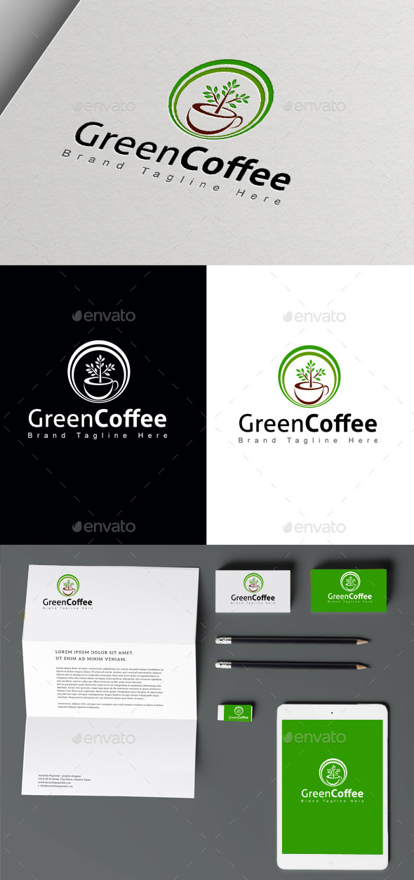 Green Coffee - Symbols Logo Templates