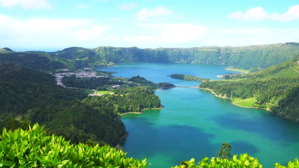 Lagoa das Sete Cidades, Lagoon of the Seven Cities in Sao Miguel Island, Azores