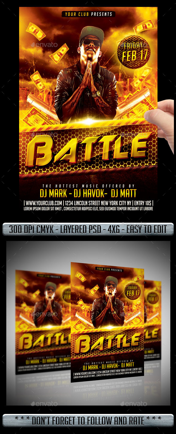 Rap Flyer - Clubs & Parties Events