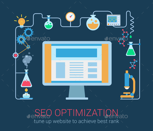 SEO Optimization Magic Chemistry Process - Concepts Business