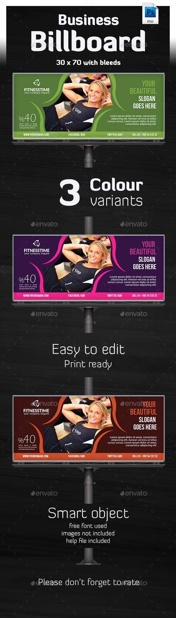 Tivato - Ultimate Billboard Template - Signage Print Templates