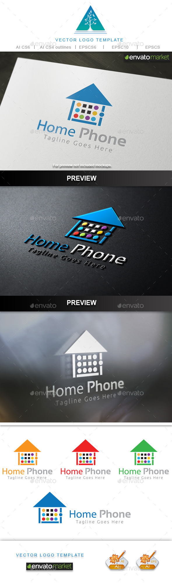 Home Phone Logo - Objects Logo Templates