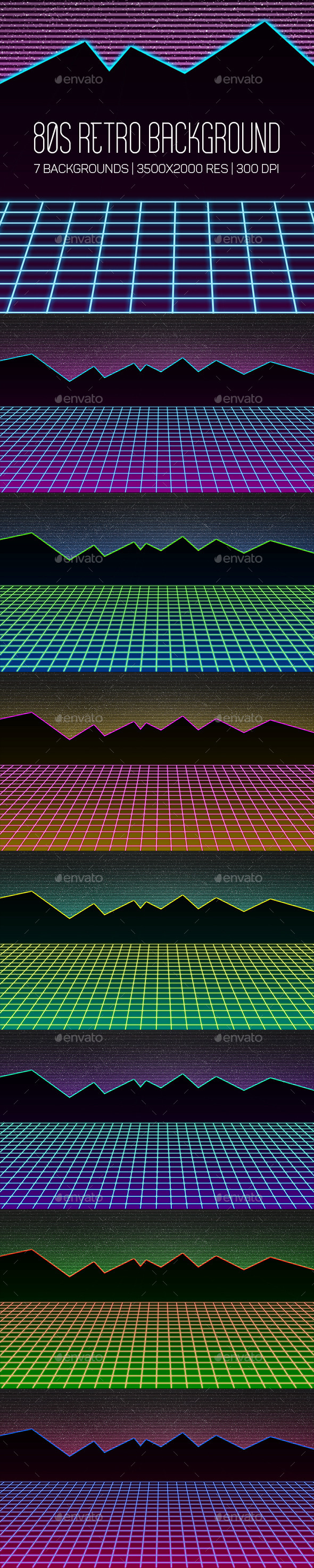 80s Retro Background by TreeOfUniversum | GraphicRiver