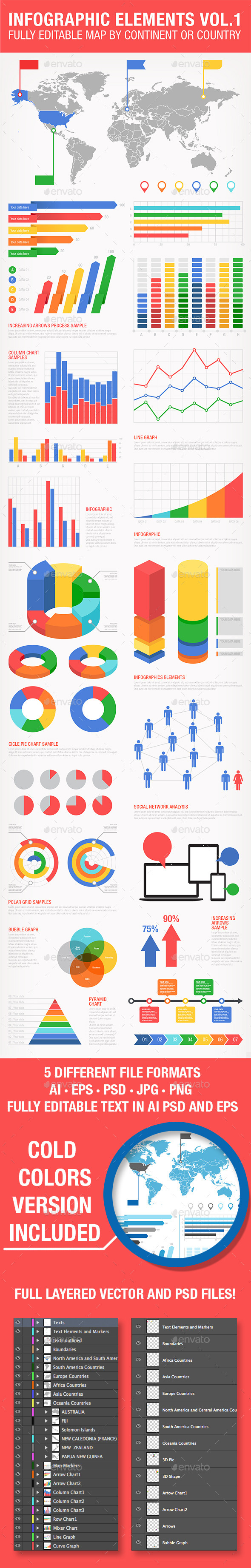 Colorful Infographics Set - Infographics