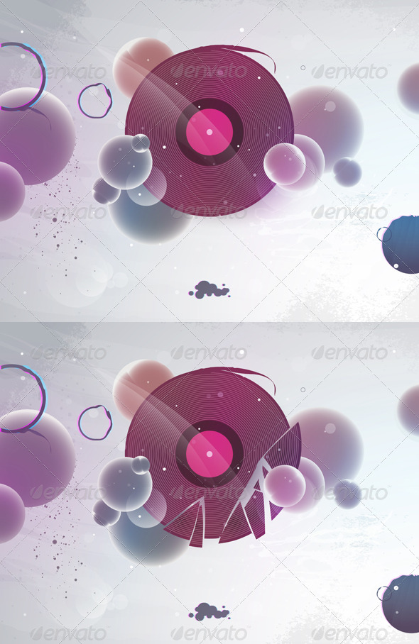 Abstract vinyl record for the dj party - Abstract Conceptual