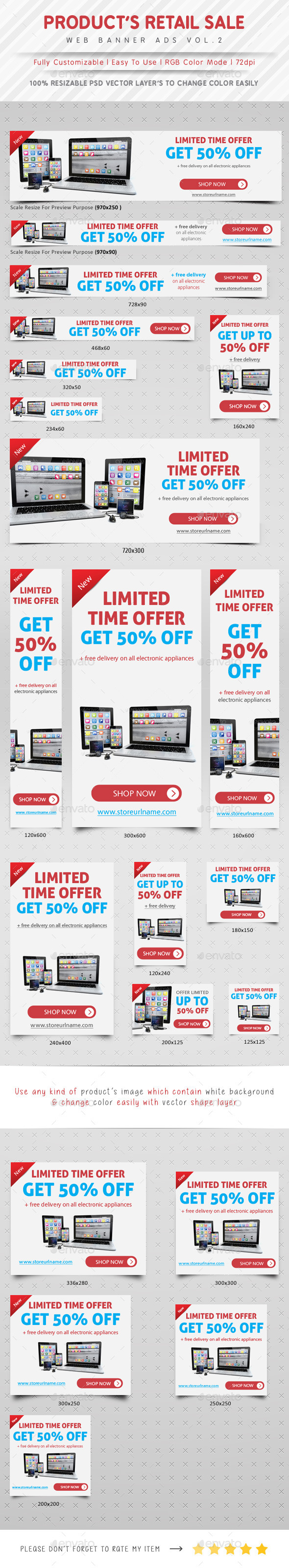 Product Retail Sale Ads Vol.2 - Banners & Ads Web Elements