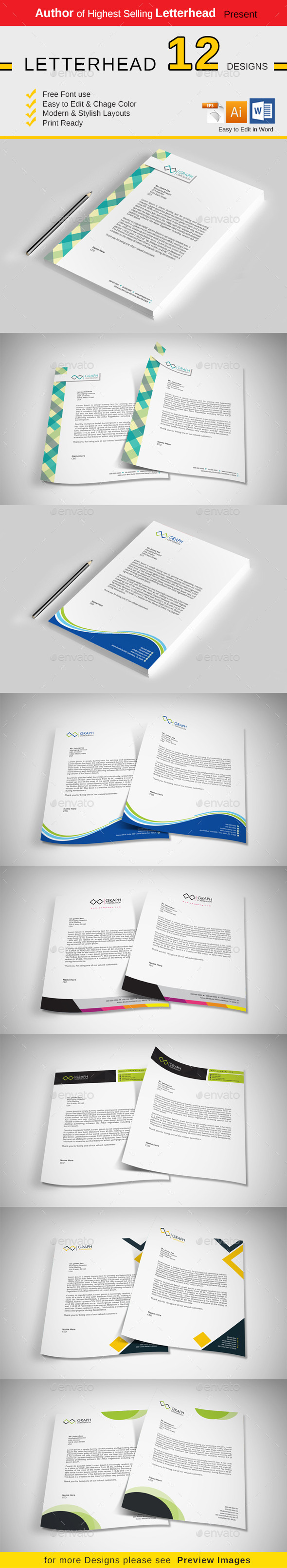 Letterhead - Stationery Print Templates