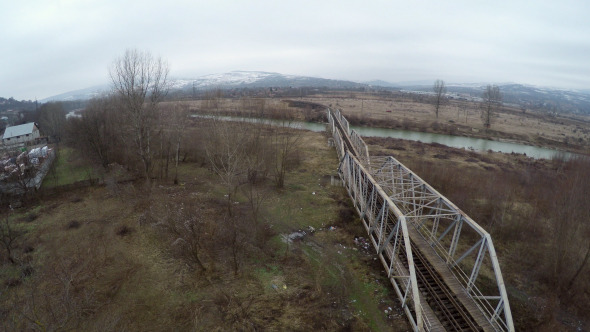 Old Railway Bridge Crossing A River 1