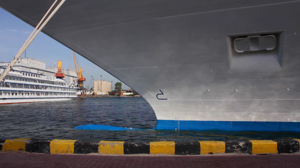 A Cruise Ship Docked in the Port