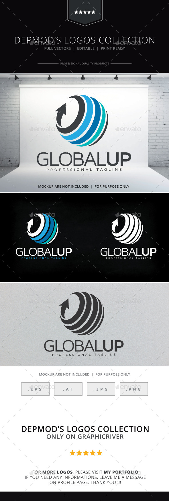 Global Up Logo - Symbols Logo Templates