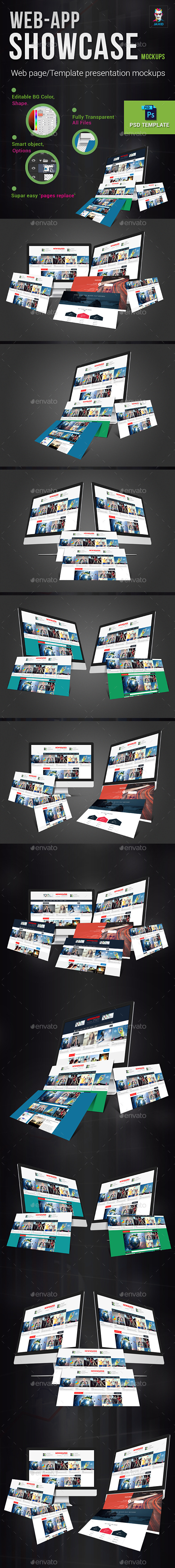Web-App Showcase Mockups - Website Displays