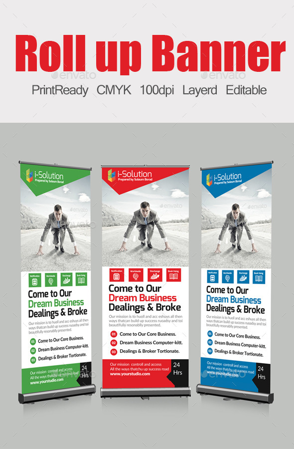 Roll Up Business Banners - Signage Print Templates