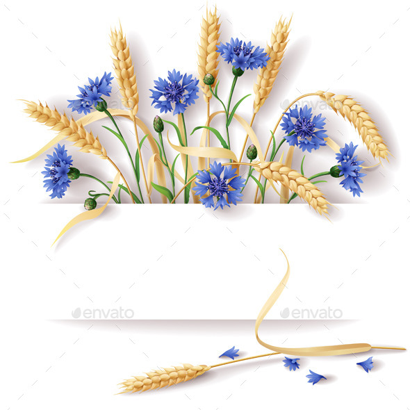 Wheat Ears and Cornflowers - Flowers & Plants Nature