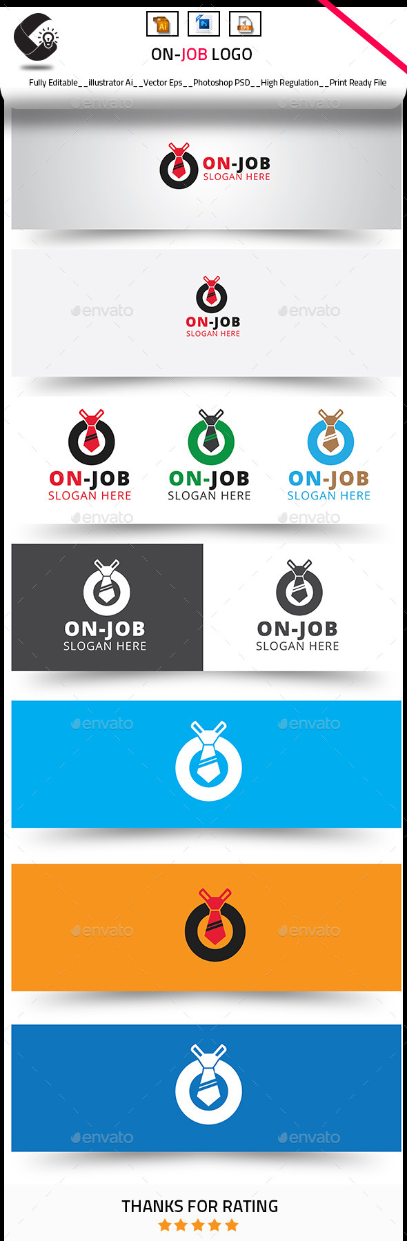 On Job Logo Templates - Objects Logo Templates