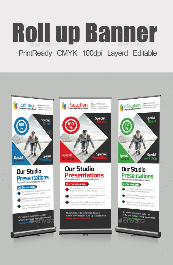 Roll Up Business Banners - Signage Print Templates