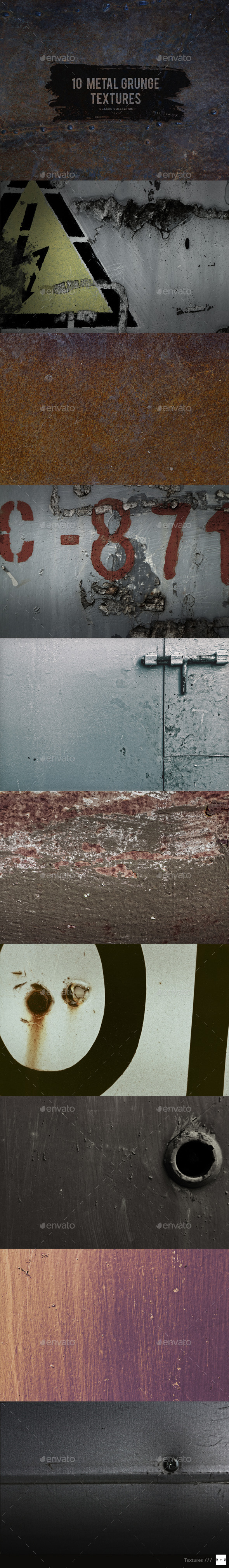 10 Metal Grunge Textures - Industrial / Grunge Textures