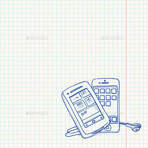 Mobile Phone Sketch - Communications Technology