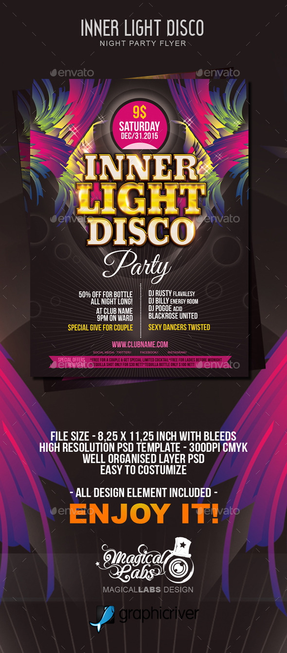 Disco Party Flyer - Clubs & Parties Events