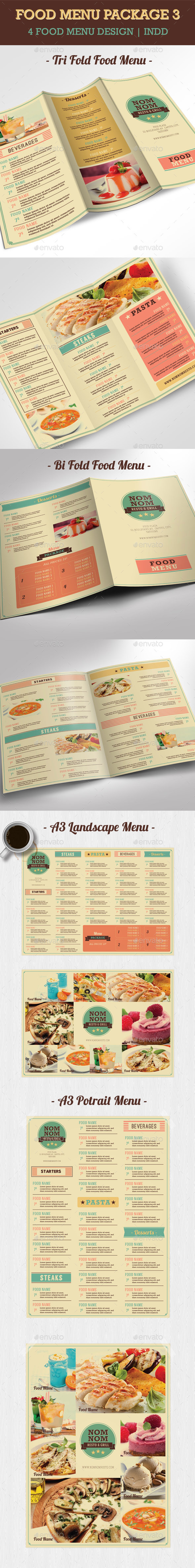 Food Menu Package 3 - Food Menus Print Templates