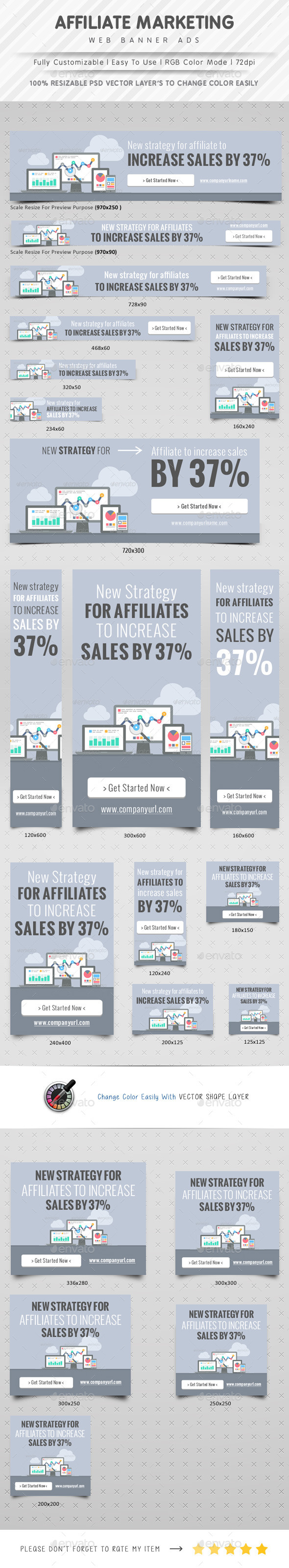 Affiliate Marketing Web Banner Ads - Banners & Ads Web Elements