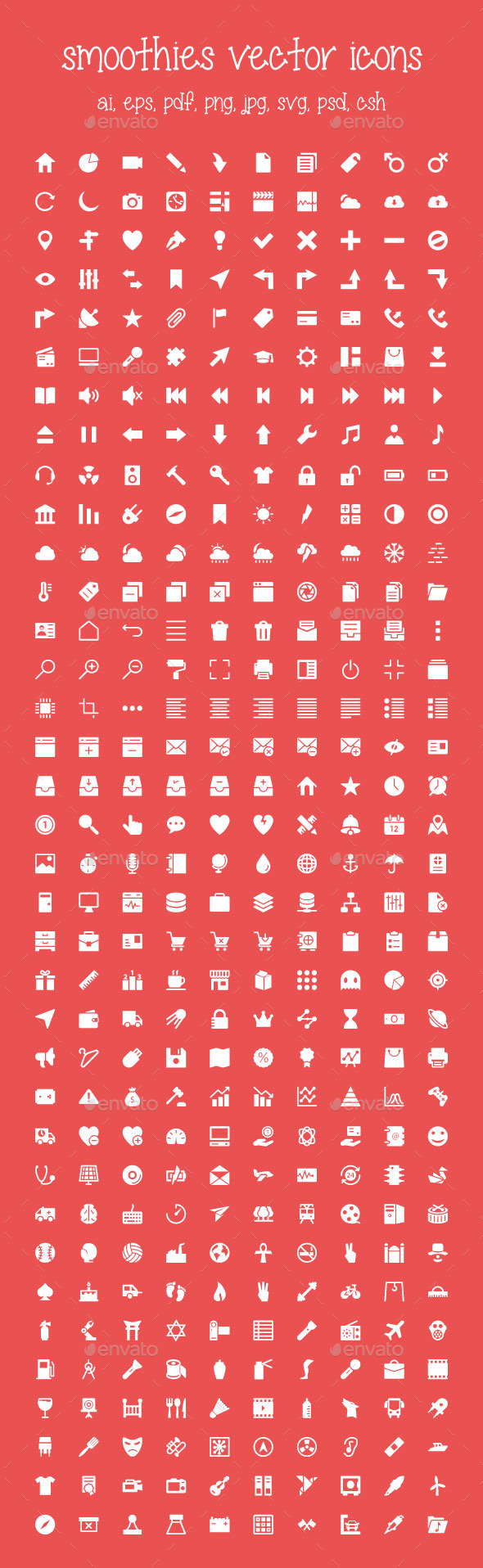 350+ Smoothies Vector Icons - Web Icons