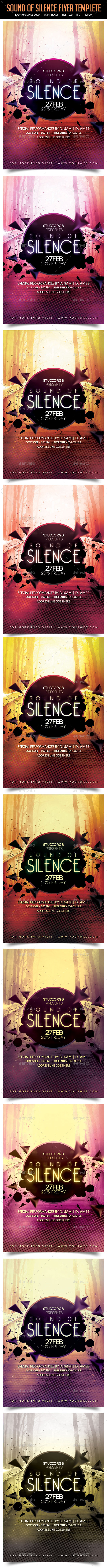 Sound Of Silence Flyer Templete - Clubs & Parties Events