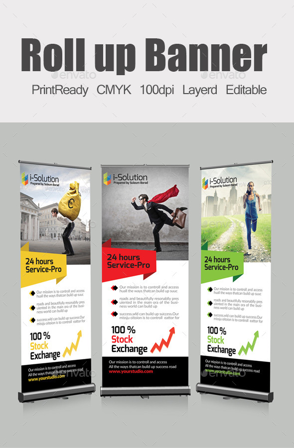 Roll Up Business Banners - Signage Print Templates