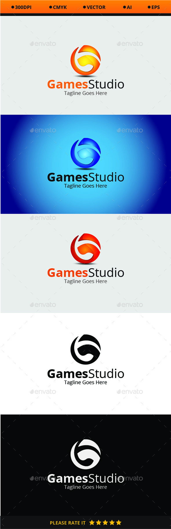 Games Studio - Logo Templates