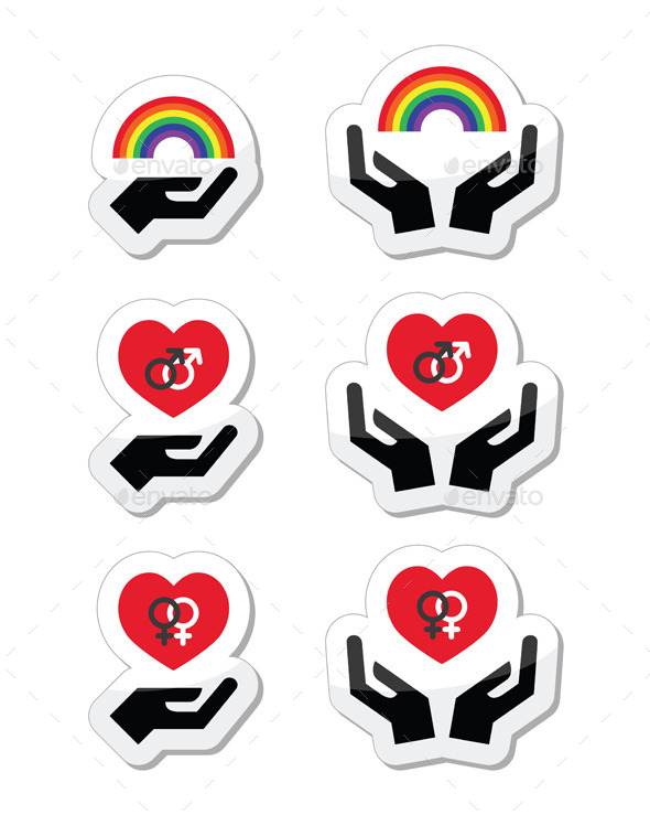 Gay and Lesbian Symbols - Abstract Conceptual