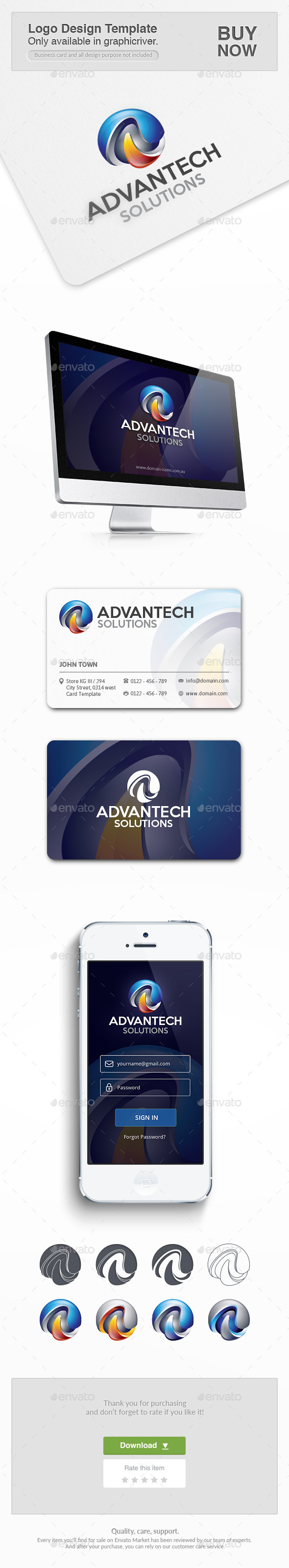 Advan Tech - Letters Logo Templates