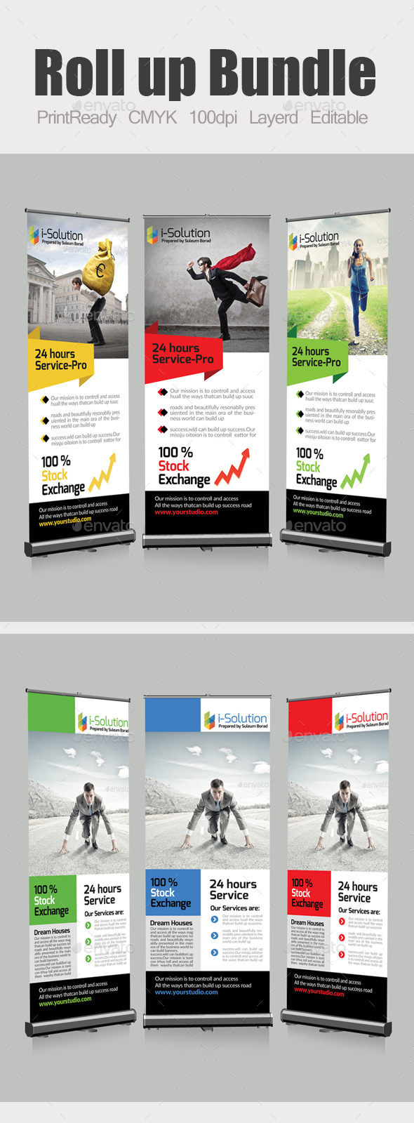 Roll Up Business Banners Bundle - Signage Print Templates