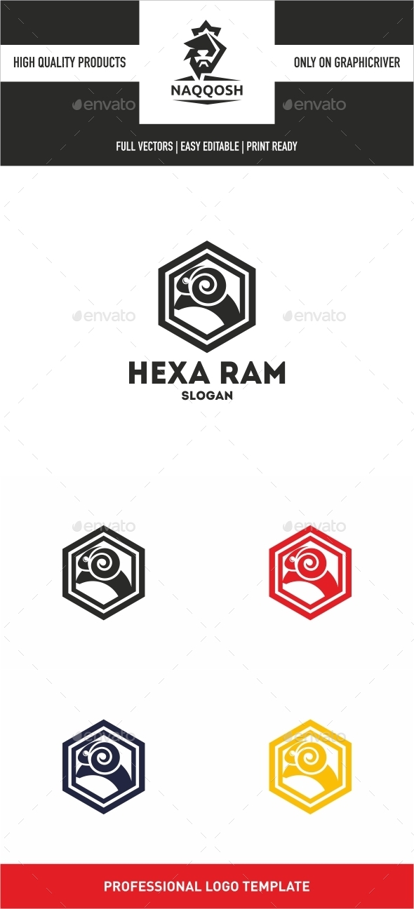 Hexa Ram - Logo Templates