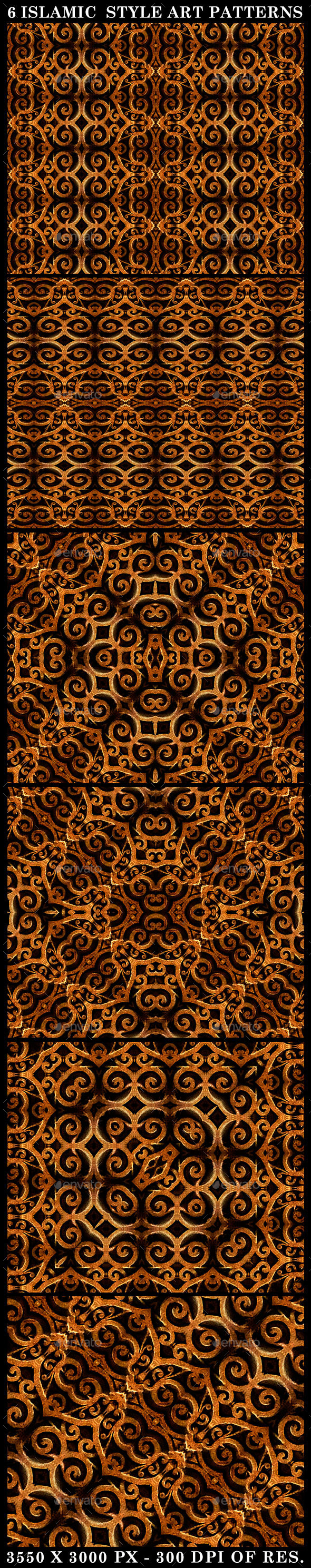 6 Islamic Style Art Patterns - Patterns Decorative
