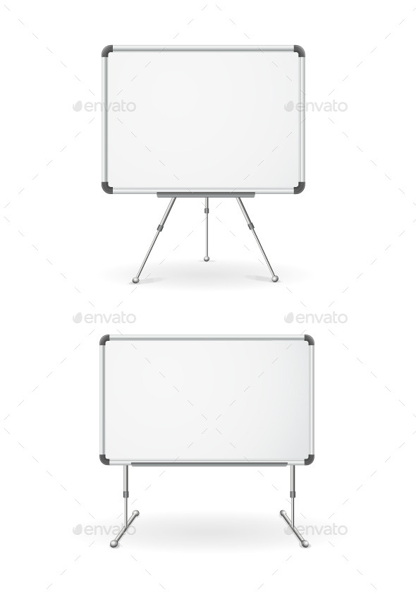 Empty Whiteboard - Man-made Objects Objects