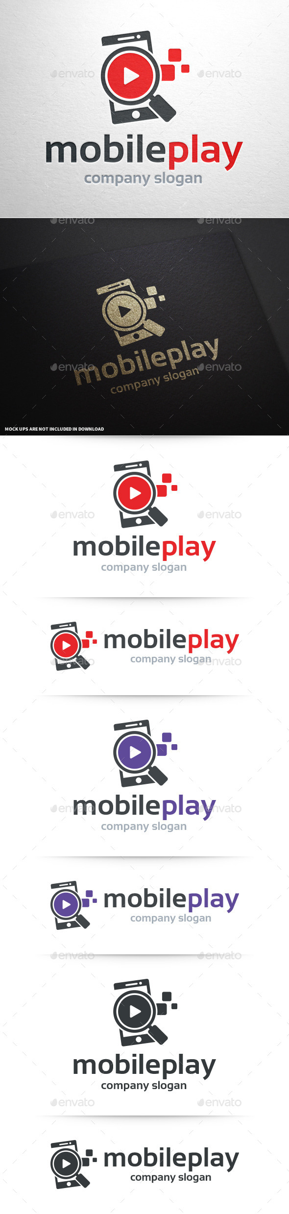 Mobile Play Logo Template - Objects Logo Templates