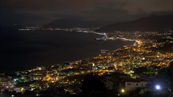 Borgio Verezzi, Italy. Nightscape Timelapse on the Ligurian Riviera. alt