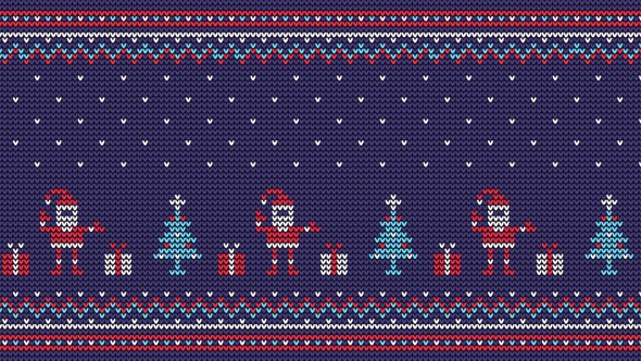 Christmas New Year Knitted Pattern