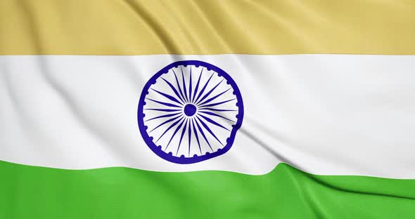 India Flag Waving Animation