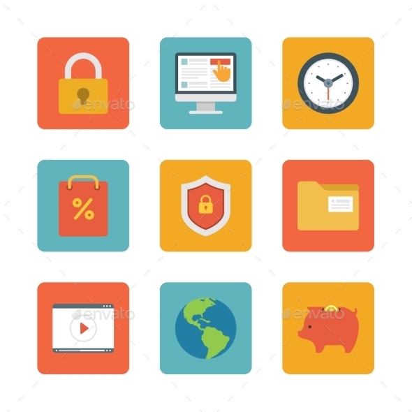 Flat Design Icons - Web Technology
