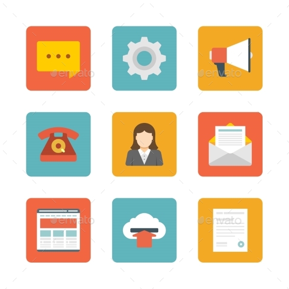 Flat Design Icons - Web Technology