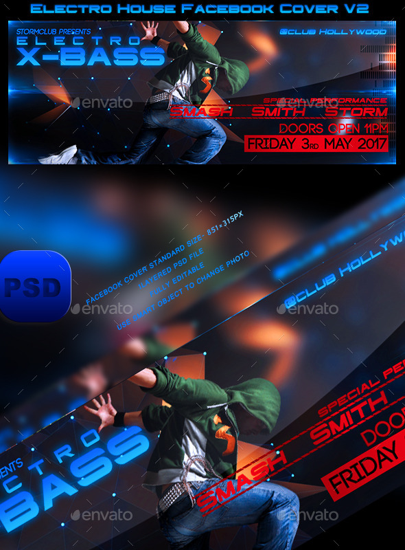 Electro House Facebook Cover V2 - Facebook Timeline Covers Social Media