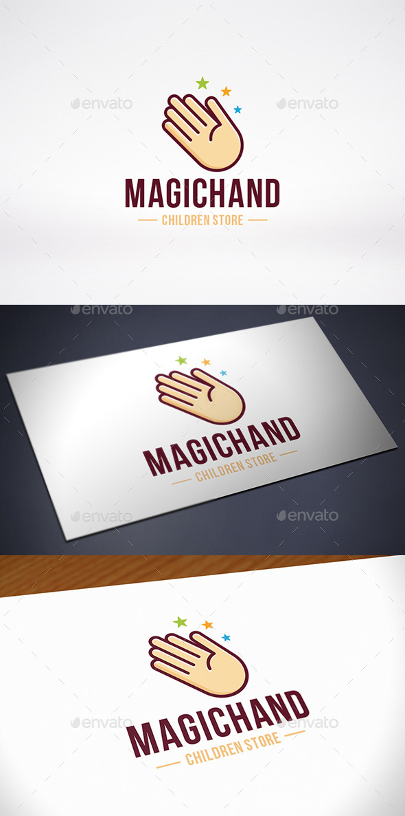 Magic Star Hand Logo Template - Humans Logo Templates