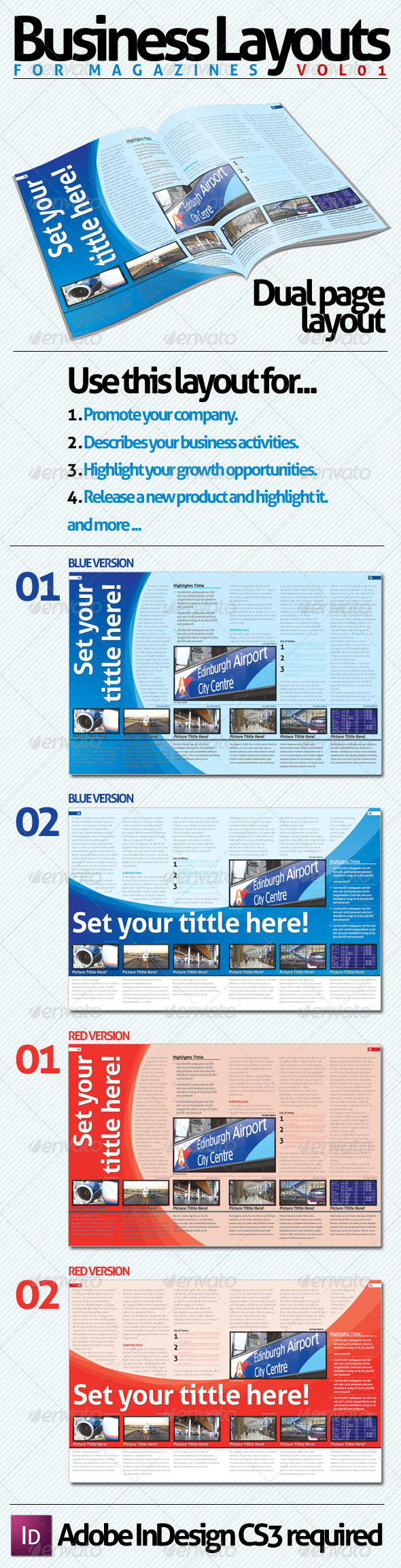 Business Layouts - VOL01 - Newsletters Print Templates
